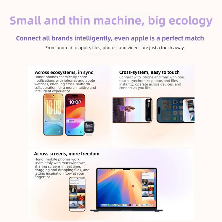 Honor Magic8 Pro Air, 16GB+1TB, Screen Fingerprint, 6.31 inch MagicOS 10.0 / Android 16 Dimensity 9500 Octa Core, Network: 5G, NFC, OTG (Purple)