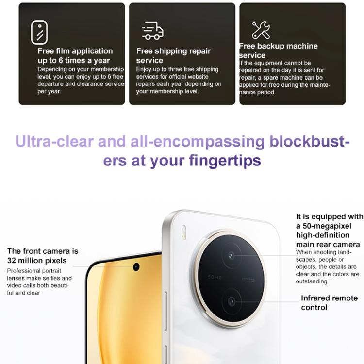 vivo Y600 Pro, 8GB+128GB, In-screen Fingerprint, 6.83 inch Android 16 OriginOS 6 Dimensity 7300e Octa Core, OTG, NFC, Network: 5G (Black)