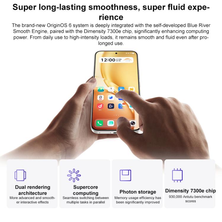 vivo Y600 Pro, 8GB+512GB, In-screen Fingerprint, 6.83 inch Android 16 OriginOS 6 Dimensity 7300e Octa Core, OTG, NFC, Network: 5G (Gold)