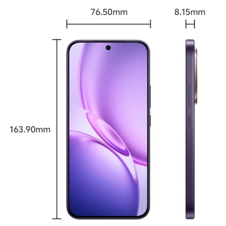 vivo Y600 Pro, 12GB+512GB, In-screen Fingerprint, 6.83 inch Android 16 OriginOS 6 Dimensity 7300e Octa Core, OTG, NFC, Network: 5G (Purple)