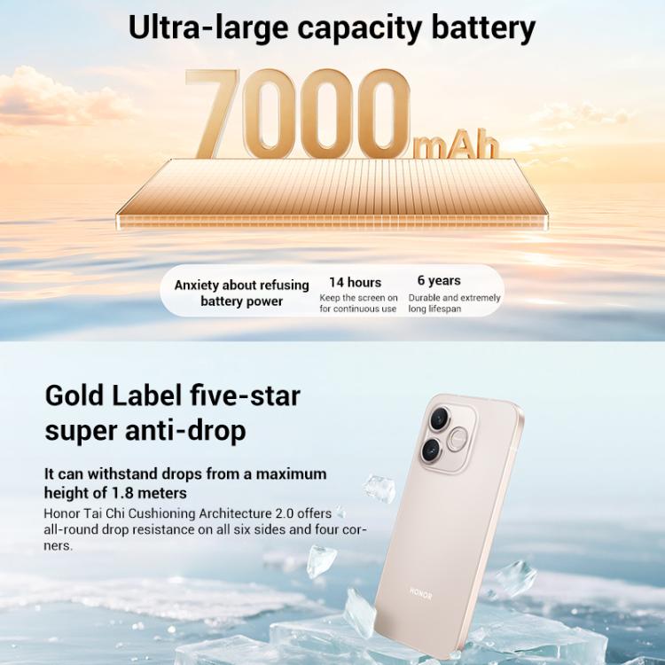 Honor Play11 Plus, 8GB+256GB, In-screen Fingerprint, 6.6 inch Android 16 MagicOS 10 Dimensity 6500 Elite Octa Core, Network: 5G (Silver)