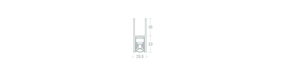 Norsound NOR833 Retro Fit Glass Door Bottom Auto Drop Seal