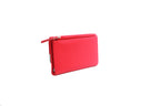 Genuine Soft Leather Purse RFID protection with contrast panel detailing - Watermelon & Ivory