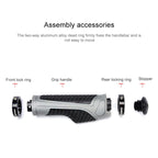 PROMEND GR-504 1 Pair TPR Ergonomic Ball Bicycle Grip Cover (Black Black)