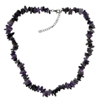 Pearlz Gallery Women’s Amethyst Necklace, Gemstone Chip Bracelets & Blue CZ Ring – 3-Piece Sterling Silver Elegant Jewellery Gift Set