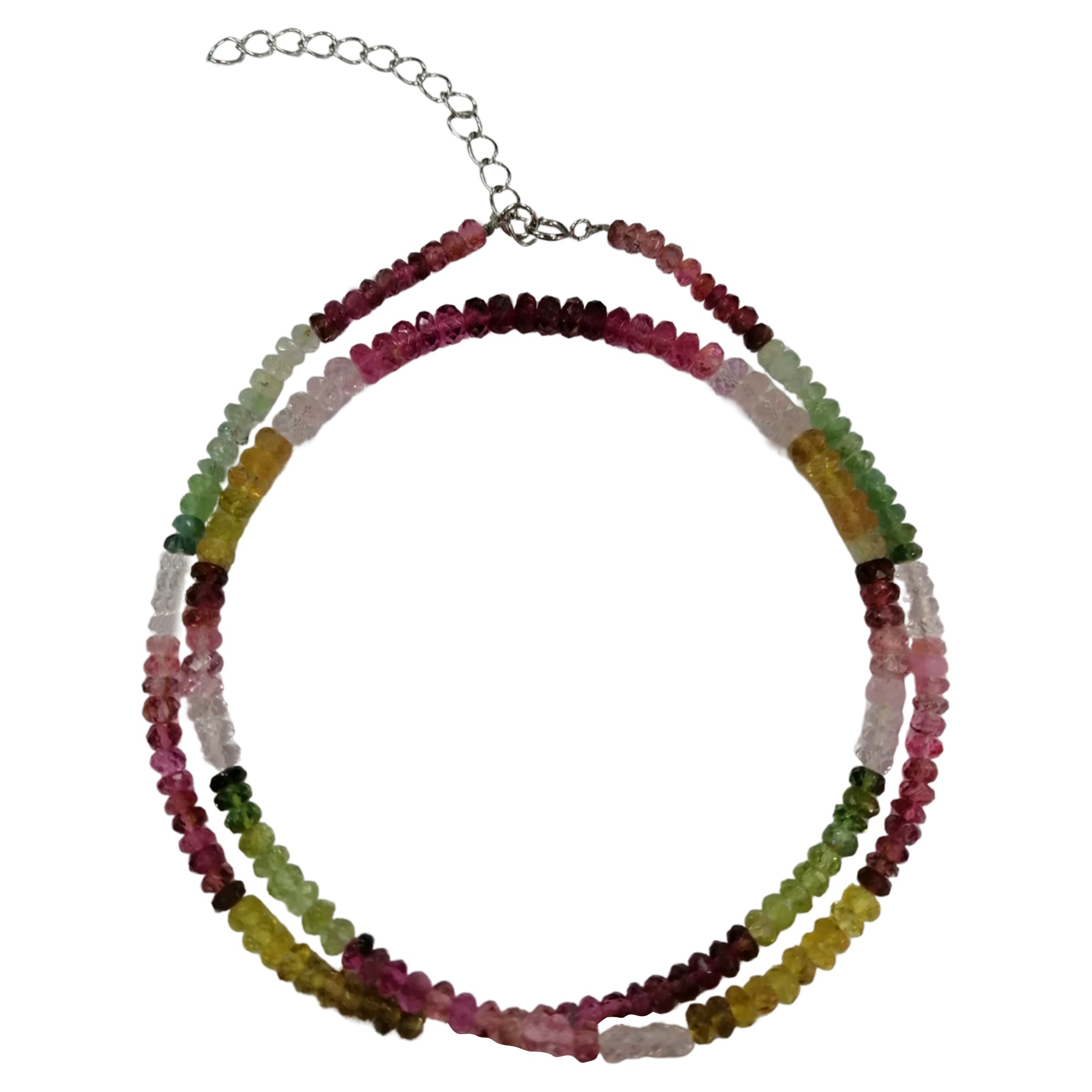 Pearlz Gallery Women’s Jewellery Set – Amethyst Ring, Multi-Tourmaline Necklace, Kunzite Bracelet – Sterling Silver Natural Gemstone Gift