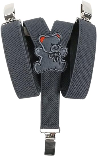 Olata Children’s Elasticated Teddy Design Y-Shape Braces/Suspenders (0-2 Years) - 2cm