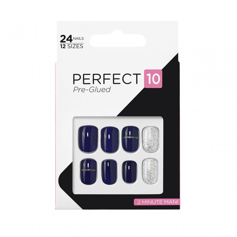 Elegant Touch Perfect 10 Pre-Glued Nails - Night Life Main image