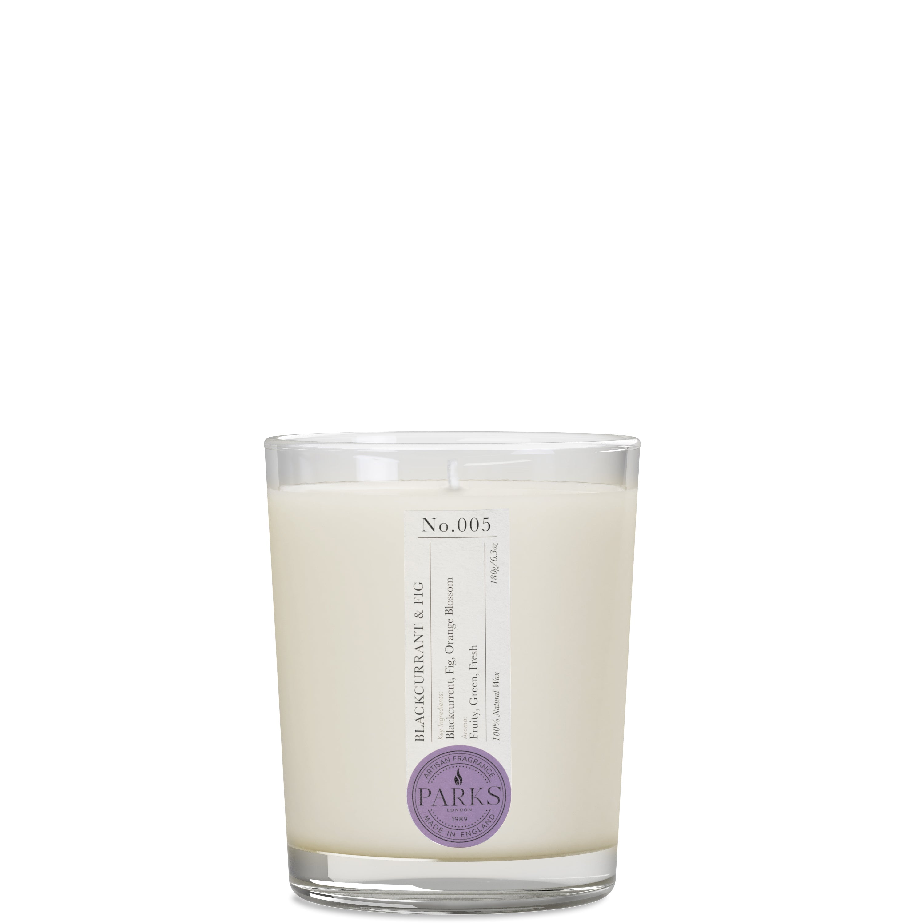 Parks London Home Collection Blackcurrant and Fig Candle 180g Main image