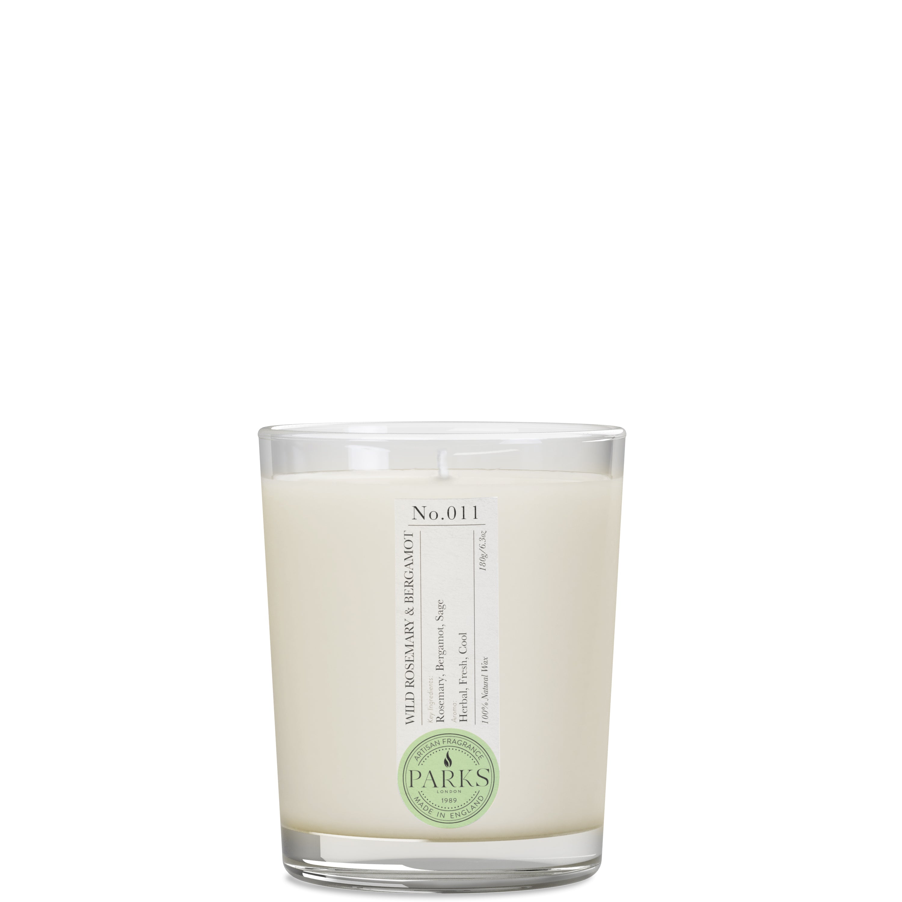 Parks London Home Collection Wild Rosemary and Bergamot Candle 180g Main image