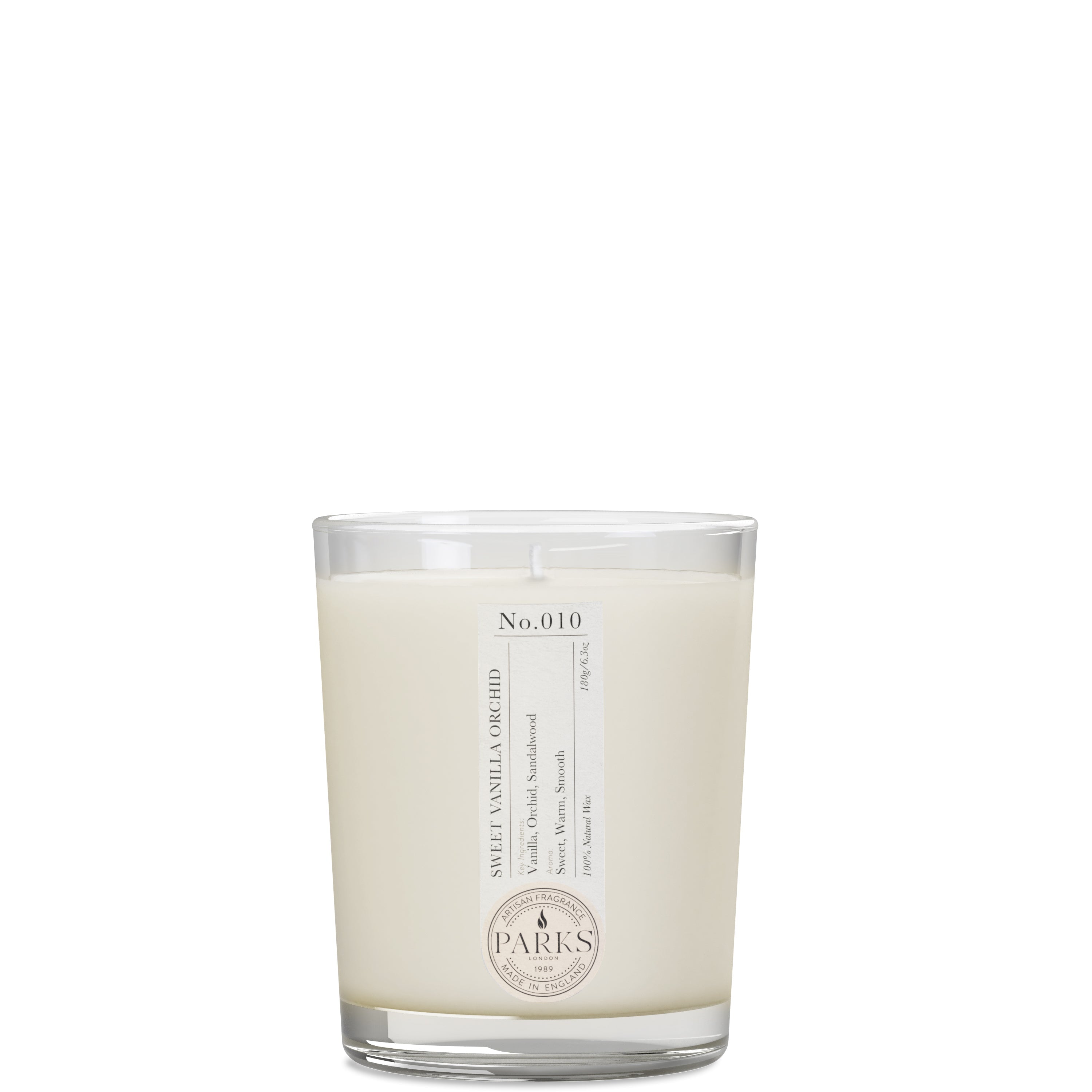 Parks London Home Collection Sweet Vanilla Orchid Candle 180g Main image