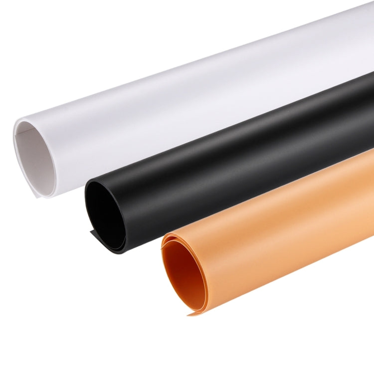 PULUZ Photography Background PVC Paper Kits for Studio Tent Box, 3 Colors (Black, White,Yellow), Size: 73.5cm x 36cm Main image