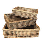 Red Hamper Antique Wash Rectangular Straight Sided Wicker Tray