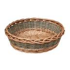 Red Hamper Unpeeled Willow Wicker Round Tray