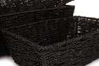 Red Hamper Black Paper Rope Display Tray
