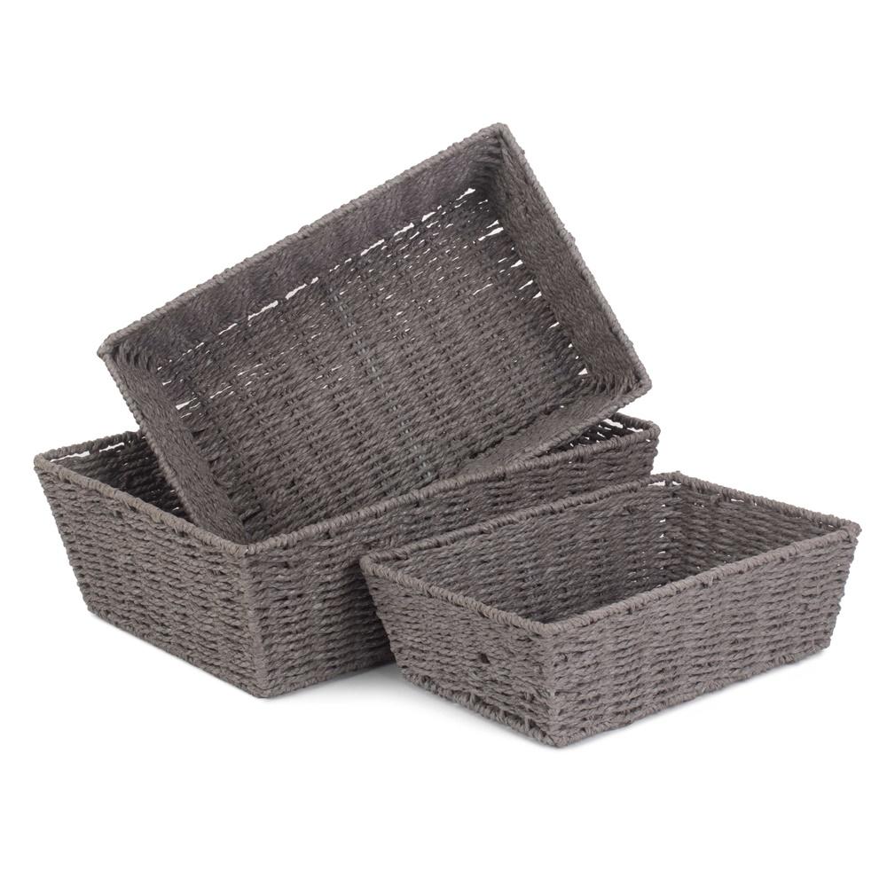 Red Hamper Grey Paper Rope Display Tray Main image