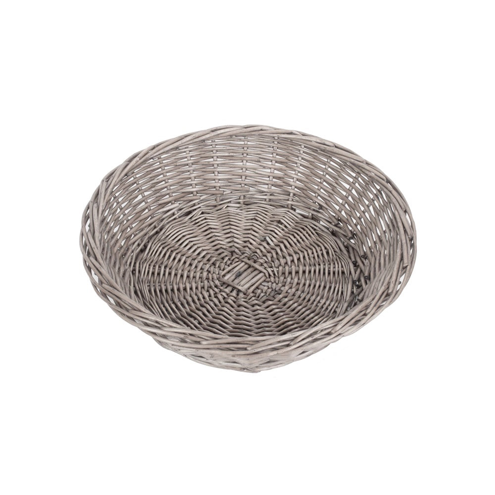 Red Hamper Antique Wash Round Wicker Packing Tray Main image