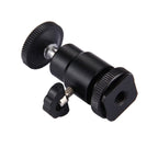 PULUZ Cold Shoe Tripod Head 1/4 inch Tripod Screw Head with Lock