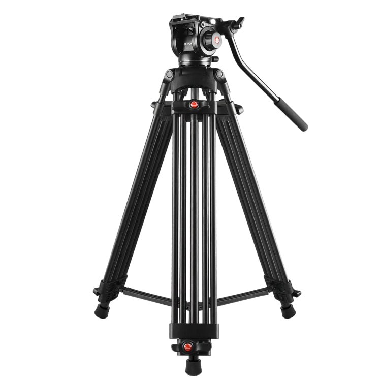 PULUZ Professional Heavy Duty Video Camcorder Aluminum Alloy Tripod with Fluid Drag Head for DSLR / SLR Camera, Adjustable Height: 80-160cm(Black) Secondary image