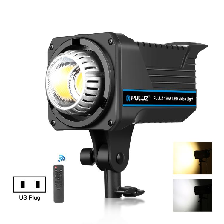 PULUZ 220V 120W Studio Video Light Dual Color Temperature Built-in Dissipate Heat System with Remote Control(US Plug) Main image