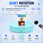 PULUZ 20cm Electric 360 Degree Rotating Display Stand Turntable, Speed / Angle / Direction Adjustable, Load 5-10kg (Blue)