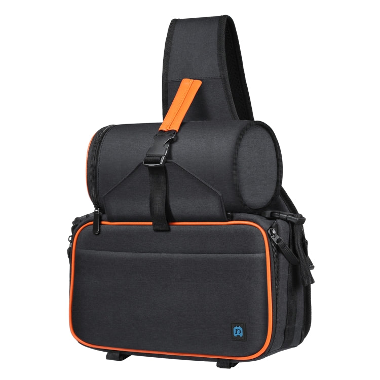 PULUZ Triangle Style SLR Camera Bag Sling Waterproof Backpack Shoulder Messenger Bags with Removable Lens Bag(Black) Main image