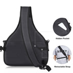PULUZ Triangle Style SLR Camera Bag Sling Waterproof Backpack Shoulder Messenger Bags with Removable Lens Bag(Black)