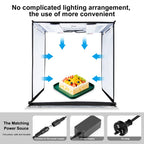 PULUZ Photo Studio Light Box Portable 60 x 60 x 60 cm Light Tent LED 5500K White Light Dimmable Mini 36W Photography Studio Tent Kit with 6 Removable Backdrops (Black Orange White Green Blue Red)(AU Plug)
