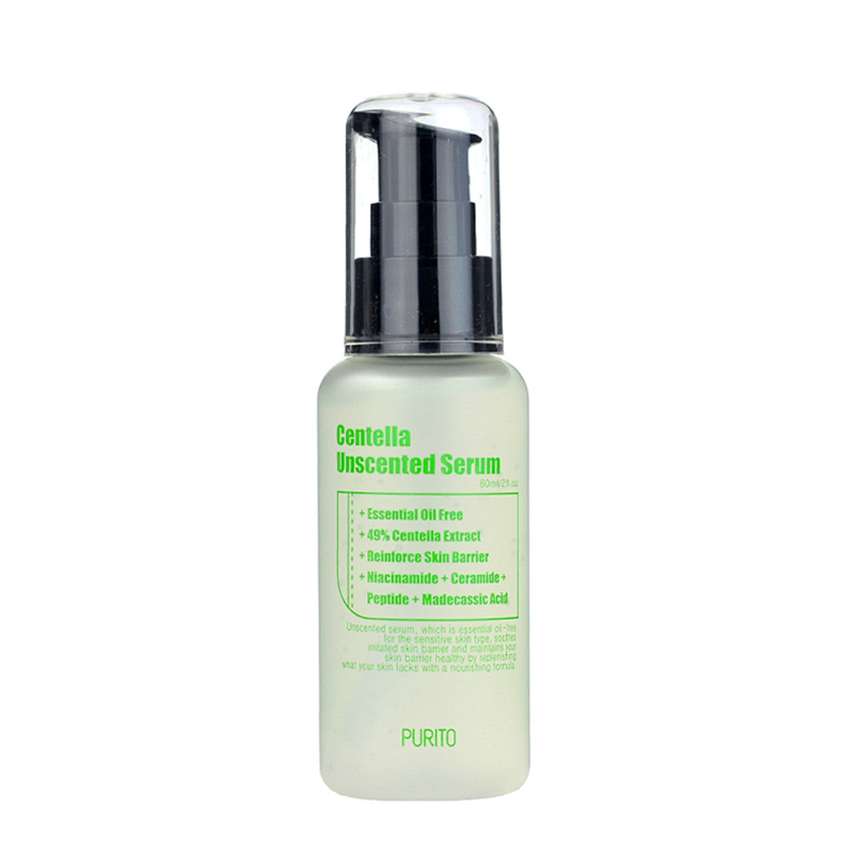 Natural day and night serum by Purito Centella | Supports natural collagen synthesis and regenerates skin | Vegan cruel-free serum 60ml