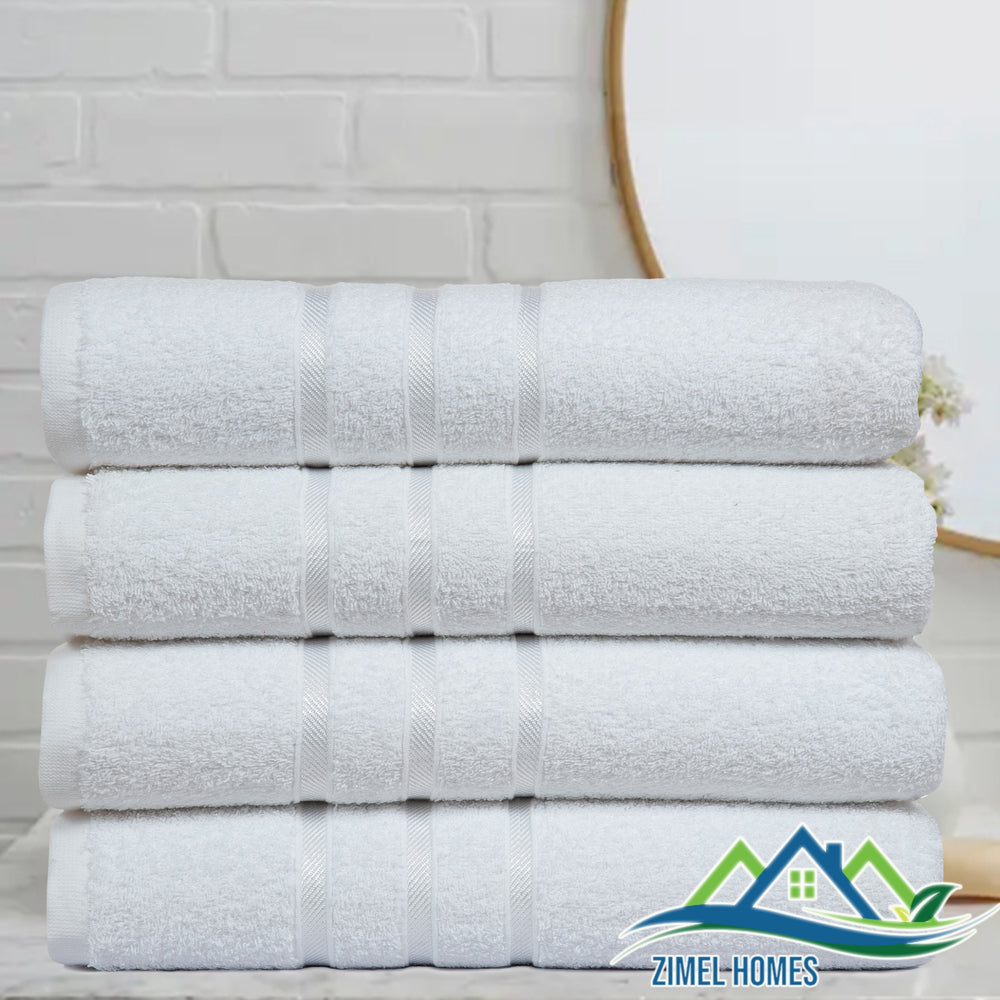 4Pcs Luxury Large Bath Sheets 100% Cotton Bathroom Shower Towel Sheet Pack Of 4