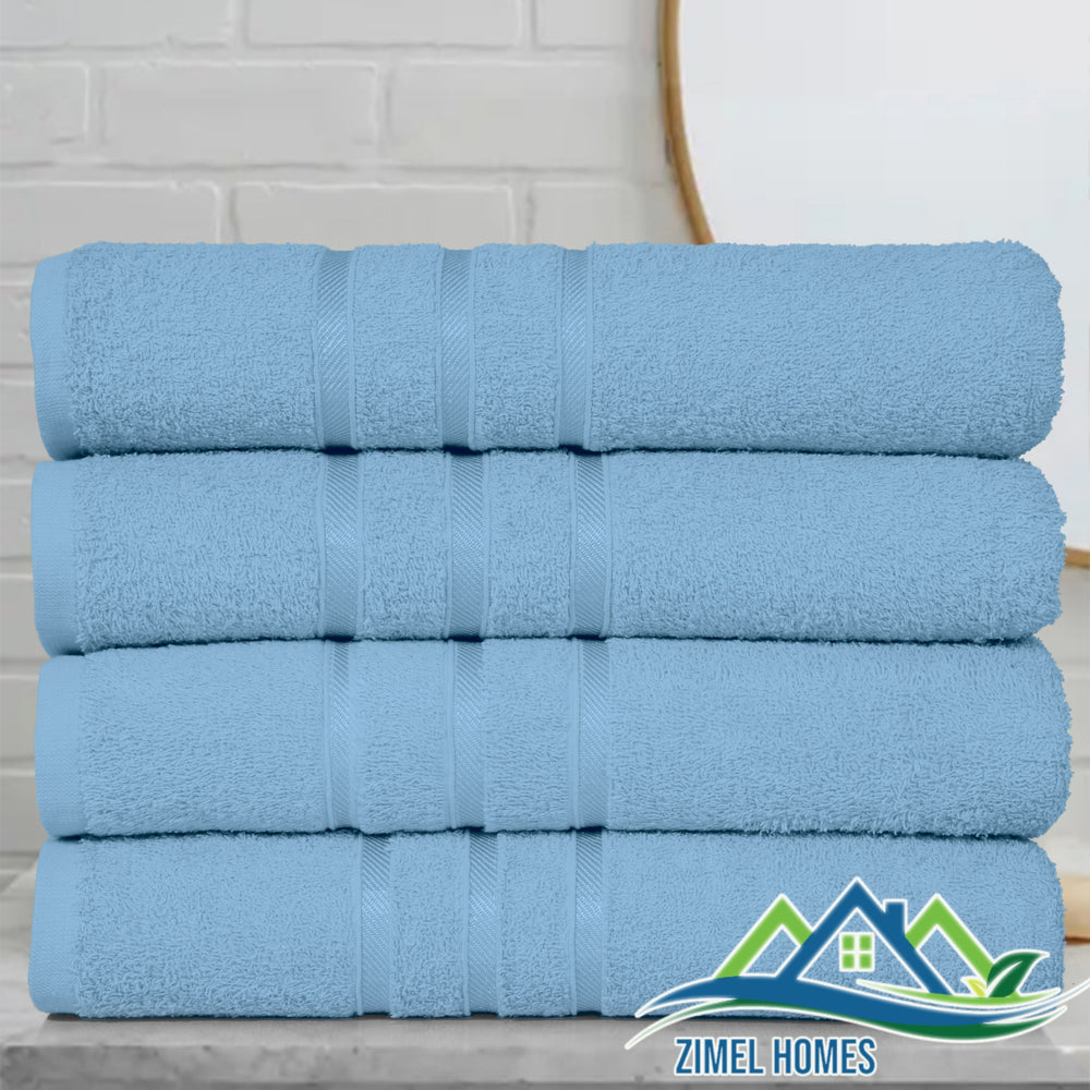 4Pcs Luxury Large Bath Sheets 100% Cotton Bathroom Shower Towel Sheet Pack Of 4