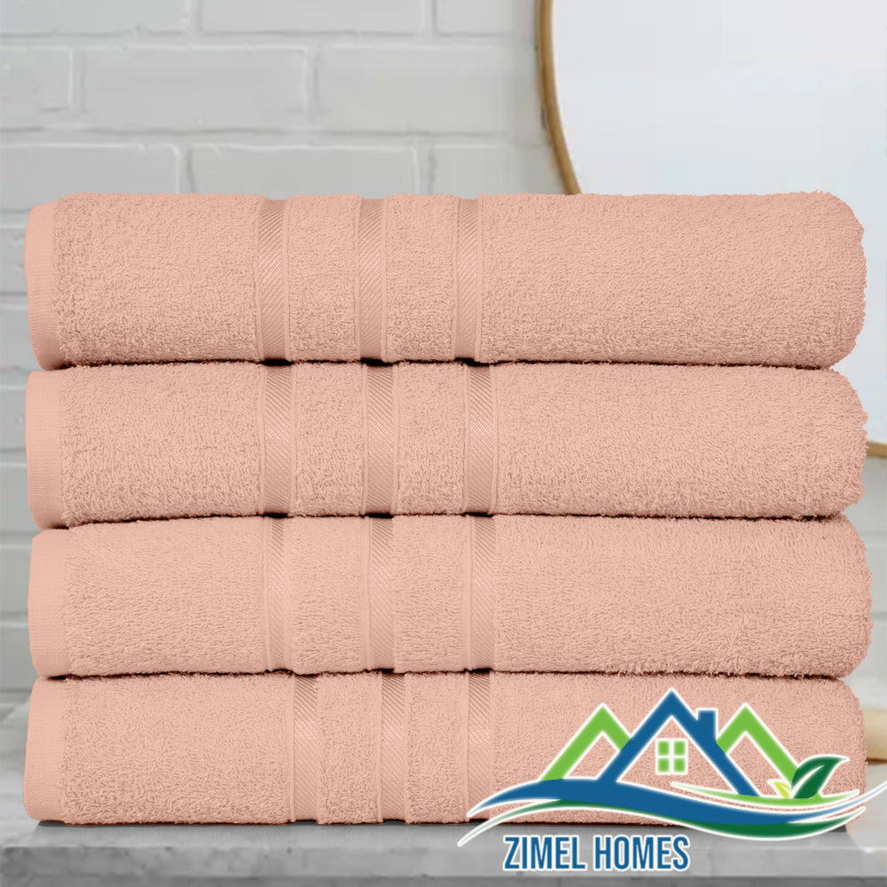 4Pcs Luxury Large Bath Sheets 100% Cotton Bathroom Shower Towel Sheet Pack Of 4