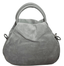 Italian Designer Soft Leather Suede Grab Handle with Zip in Grey