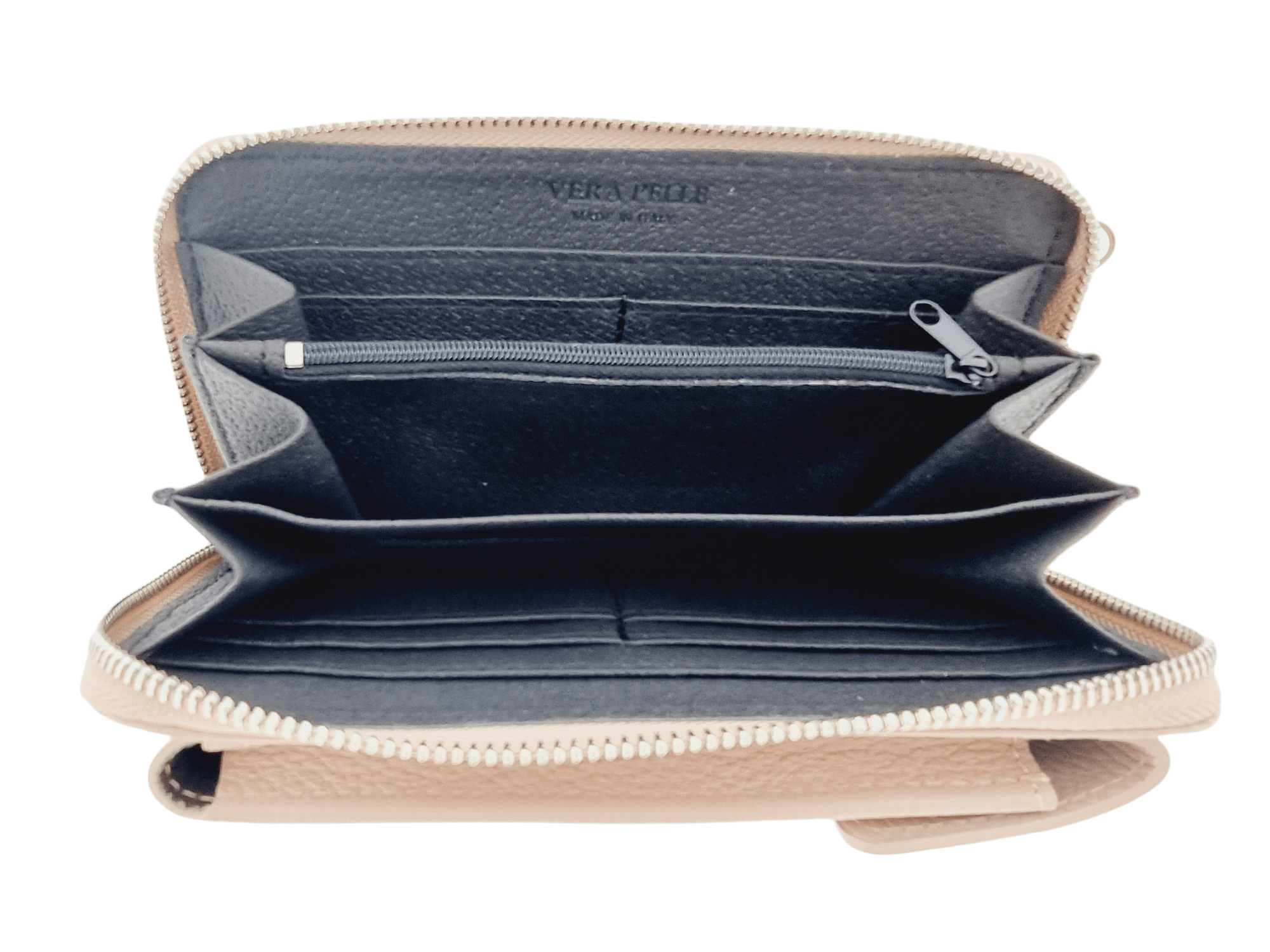 Italian Leather Cross Body Purse- Amy Nude Secondary image