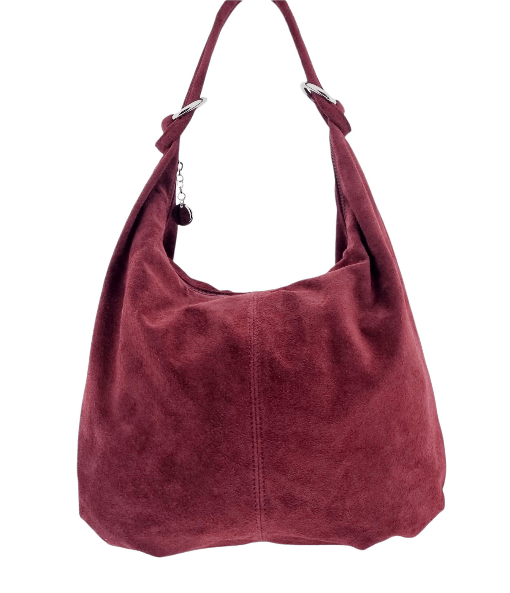 Italian Designer Suede Leather Slouchy Bag - Swolit Cosimo- Ox Blood Main image