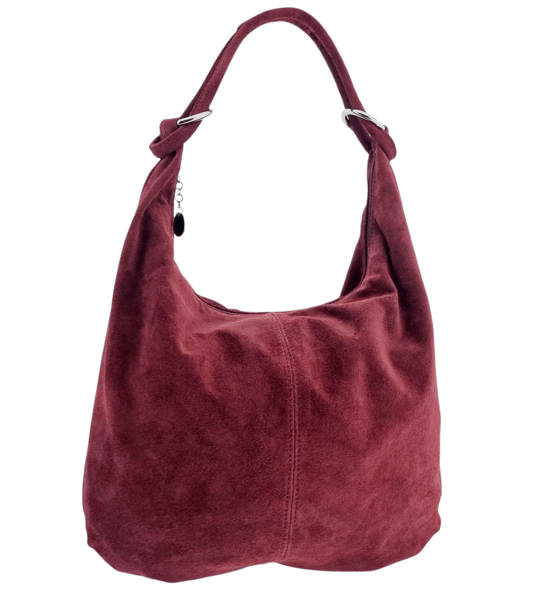 Italian Designer Suede Leather Slouchy Bag - Swolit Cosimo- Ox Blood Secondary image
