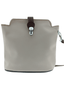 Italian Leather Crossbody Bag with Zip Pocket- Spalle Piccole- Nude