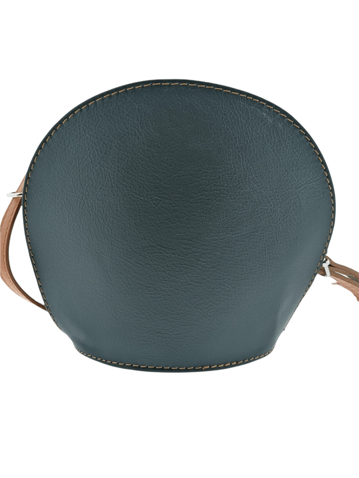 Italian Leather Crossbody Bag with Zip- Fresca- Black Secondary image