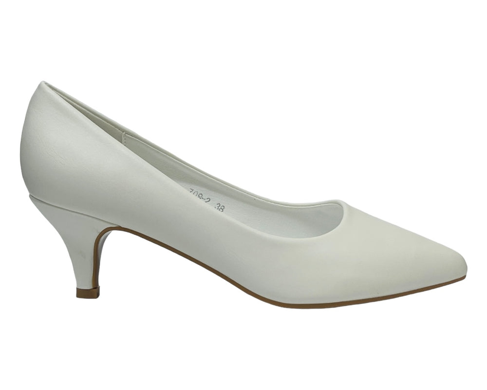 Faux Leather Stiletto Heel Court Shoes