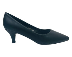 Faux Leather Stiletto Heel Court Shoes