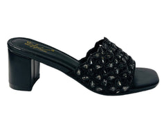 Diamante Strap Block Heel Sandals