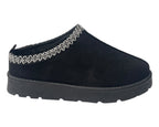 Faux Fur Lined Aztec Flat Sole Shoes