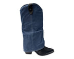 Embroidered 2 In 1 Cowboy Calf Length Boots