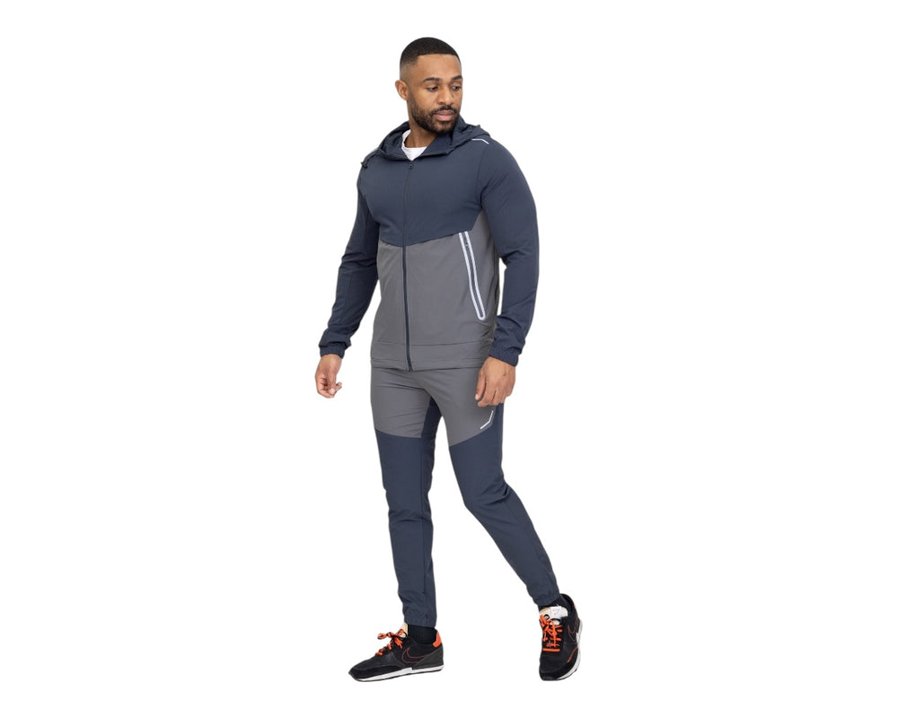 Colour Block Hooded Tech Tracksuit