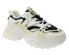 Chunky Sole Lace Up Casual Trainers