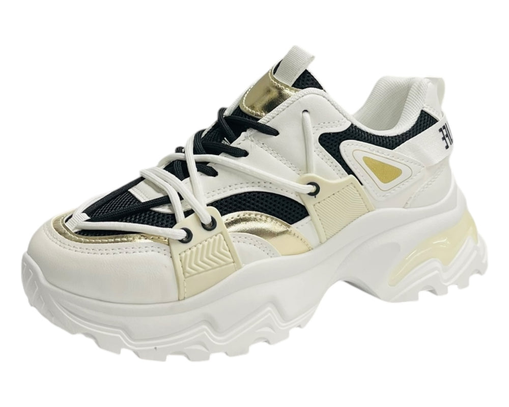 Chunky Sole Lace Up Casual Trainers