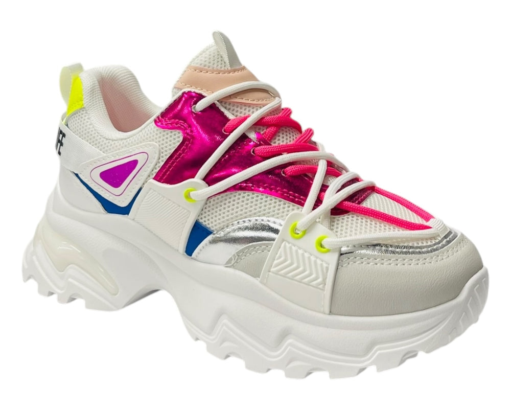 Chunky Sole Lace Up Casual Trainers