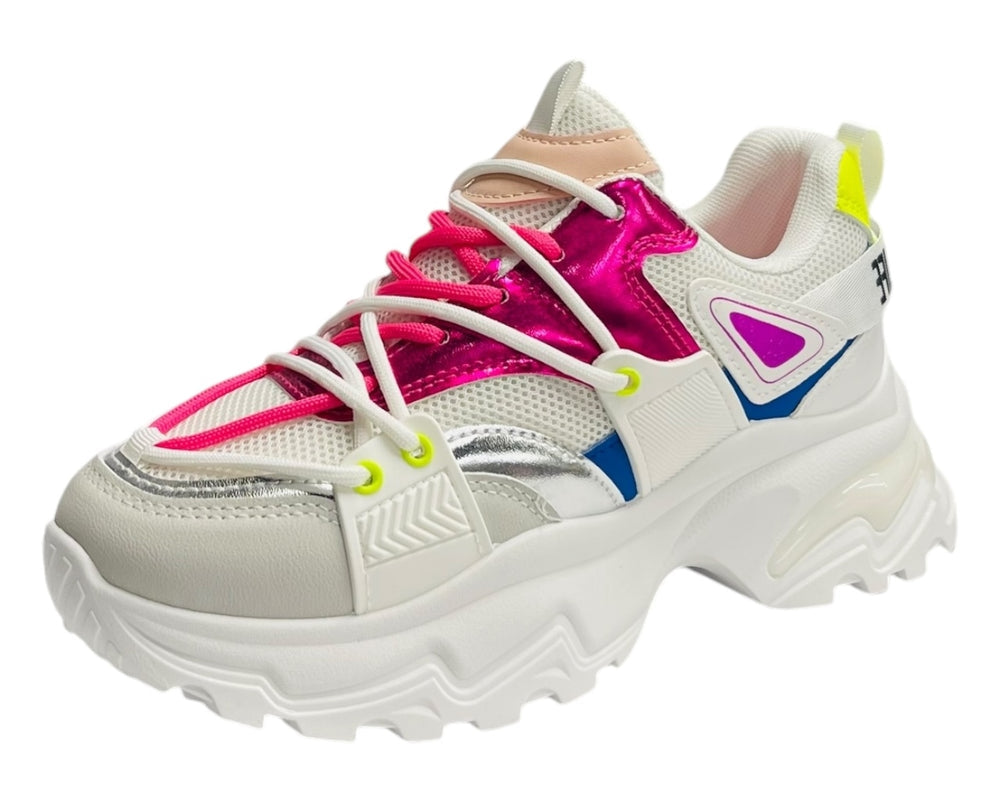 Chunky Sole Lace Up Casual Trainers