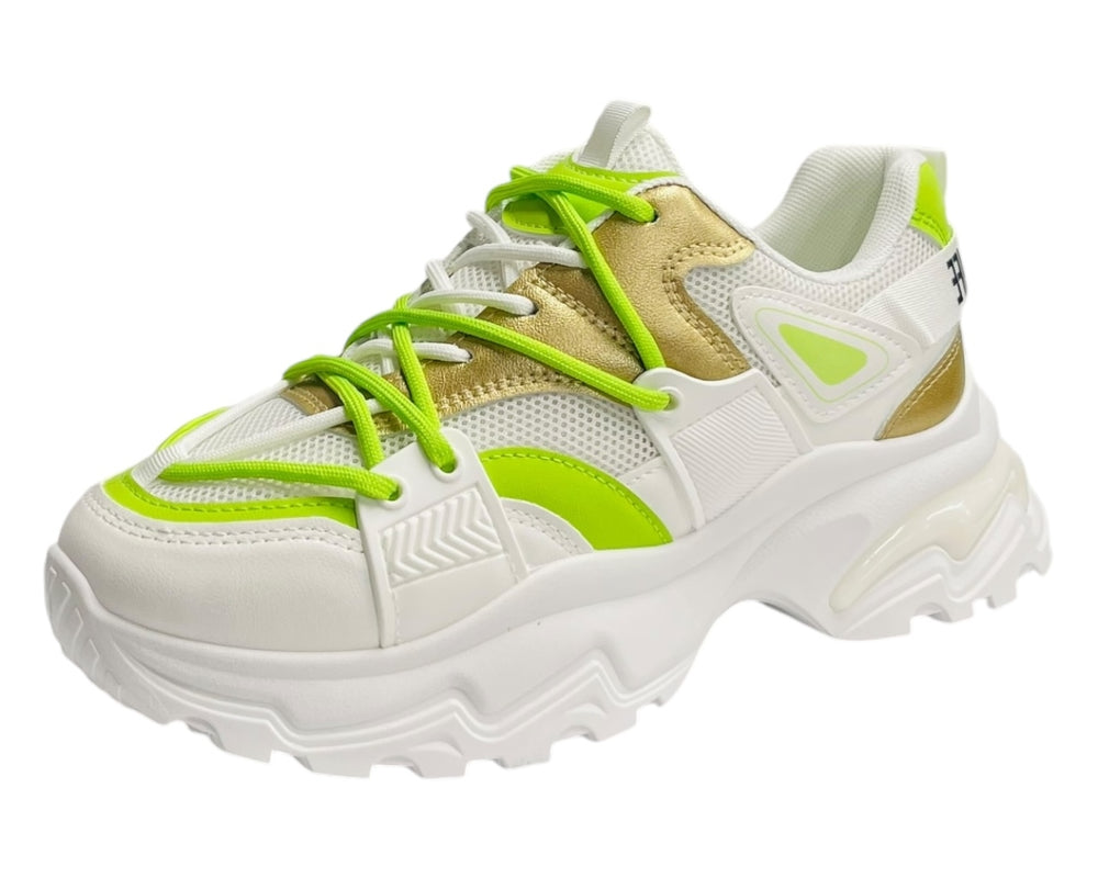 Chunky Sole Lace Up Casual Trainers