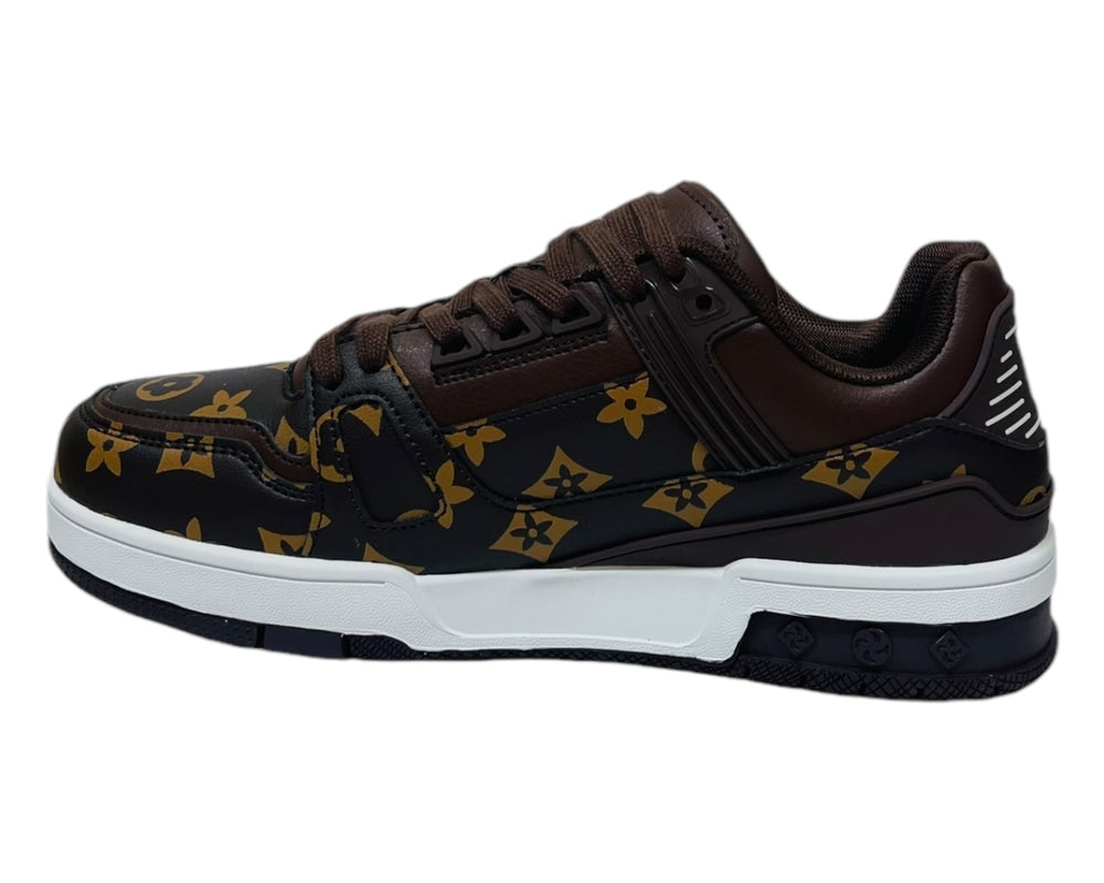 Casual Faux Leather Lace Up Trainers